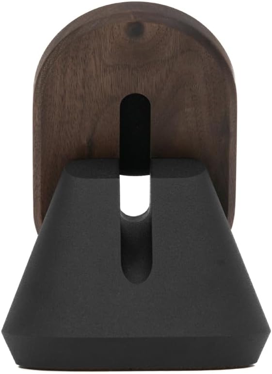 Oakywood - Phone Holder Desk - Phone Stand for Desk – Handcrafted Wooden Mobile Phone Stand & Holder – Compatible with Magsafe & Iphone 12–16 Models – 10.4X8.1X13.9Cm/4.1X3.2X5.5’ – Walnut - Serious Techies