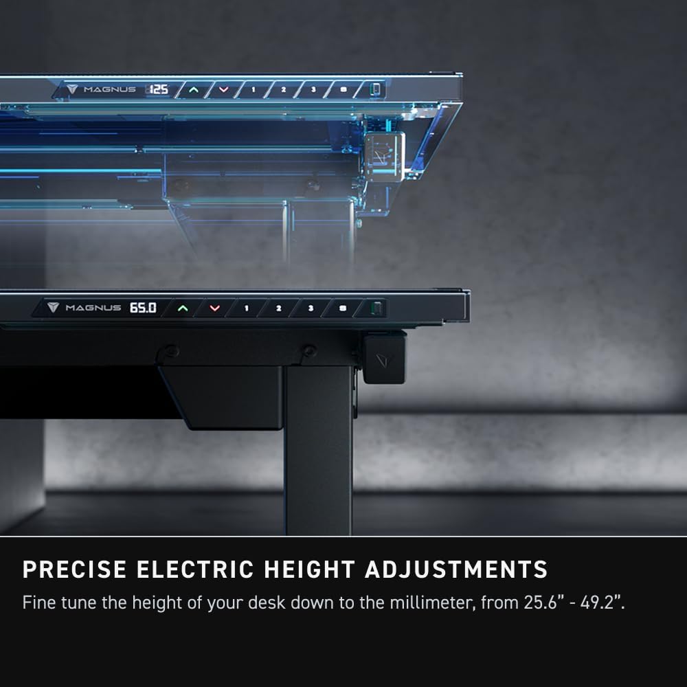 Secretlab - Magnus Pro with Stealth MAGPAD Desk Mat | Ergonomic Electric Standing Desk with Magnetic Cable Management | Integrated Power Supply Column | Built-In Cable Management Tray - Serious Techies