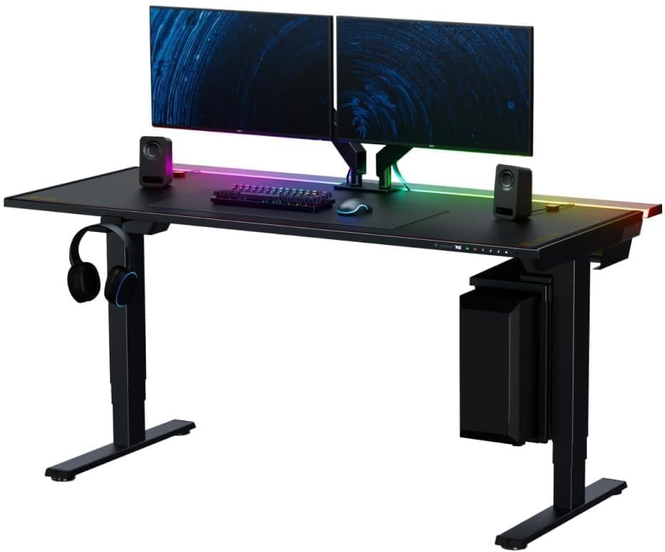 Secretlab - Magnus Pro with Stealth MAGPAD Desk Mat | Ergonomic Electric Standing Desk with Magnetic Cable Management | Integrated Power Supply Column | Built-In Cable Management Tray - Serious Techies