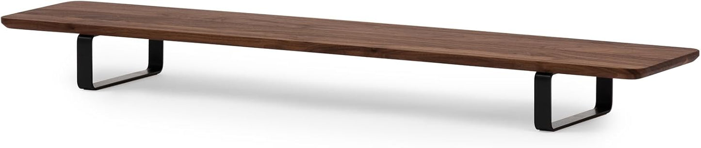 Oakywood - Dual Monitor Stand - Handmade in EU - Natural Wood Monitor Stand Riser - Laptop Accessories – 220 Lbs (100 Kg) Capacity - 41.3"X9" (105X23 Cm) – 100% Natural Walnut Wood - Serious Techies