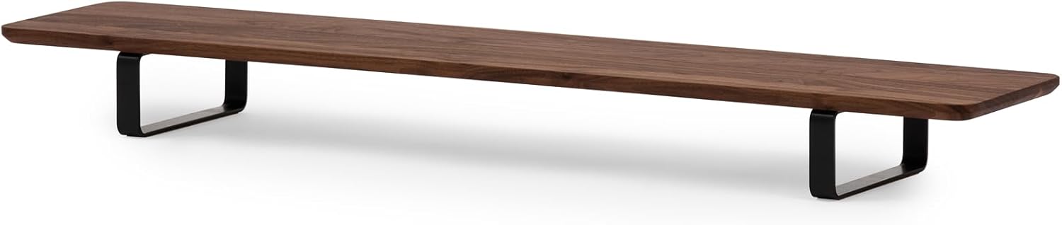 Oakywood - Dual Monitor Stand - Handmade in EU - Natural Wood Monitor Stand Riser - Laptop Accessories – 220 Lbs (100 Kg) Capacity - 41.3"X9" (105X23 Cm) – 100% Natural Walnut Wood - Serious Techies