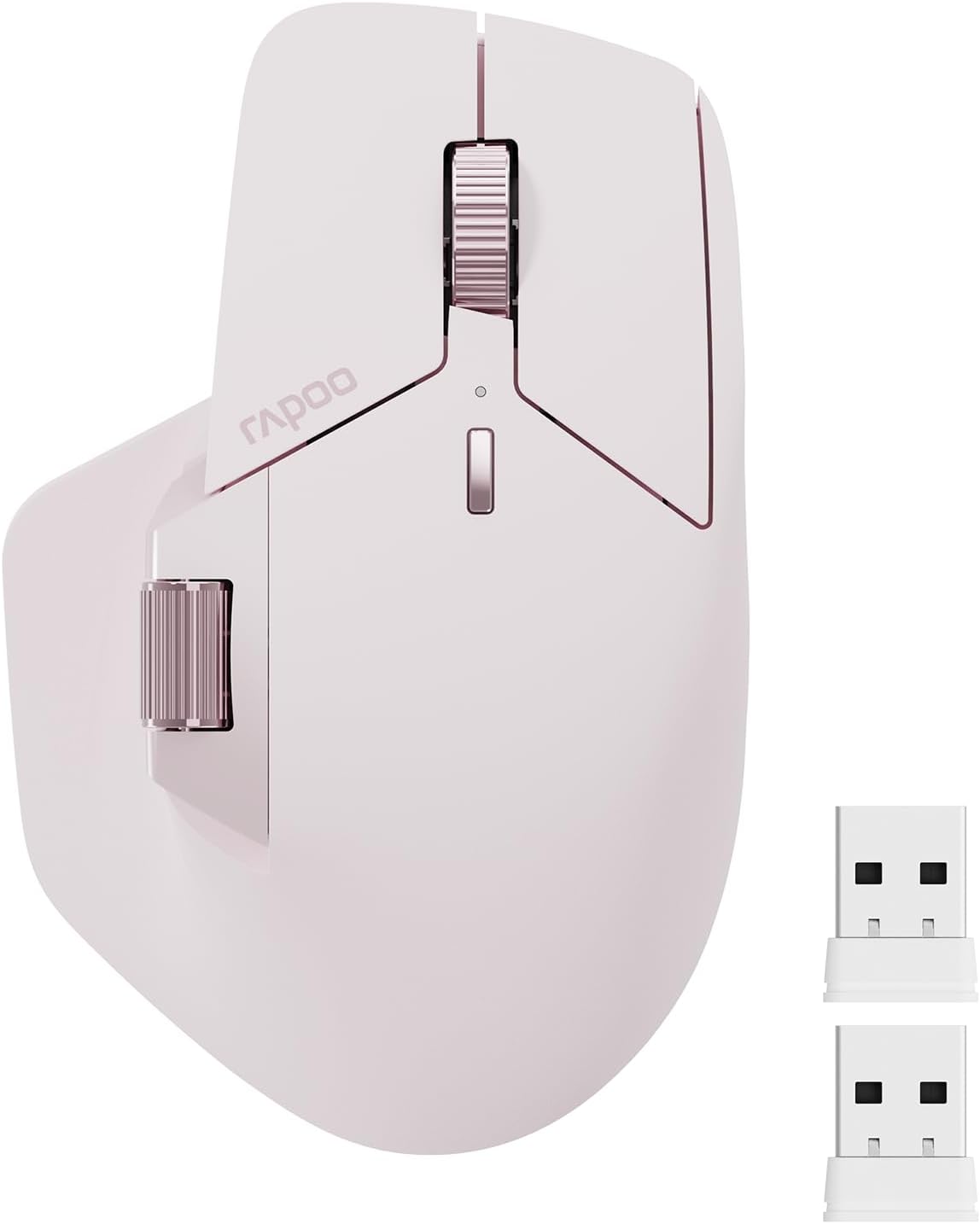 Rapoo - MT760 Multi-Device Wireless Mouse, Bluetooth 5.0 and 2.4G Multi-Mode Connection, up to 4 Devices, 11 Programmable Buttons, 4K DPI, 90 Days Battery Life, PC, Light Grey - Serious Techies