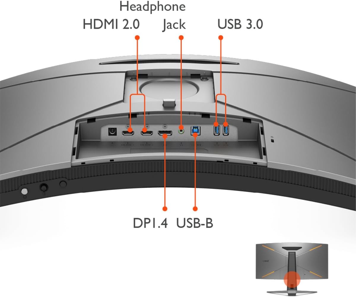 BenQ -  MOBIUZ EX3410R Curved Gaming Monitor 34" 2K 1440P 144Hz 1Ms W/Remote | Hdri | 1000R | Color Optimizer | Freesync Premium Pro | Eye-Care | Height, Swivel & Tilt | 2.1Ch W/ 5W Sub | USB Hub - Serious Techies
