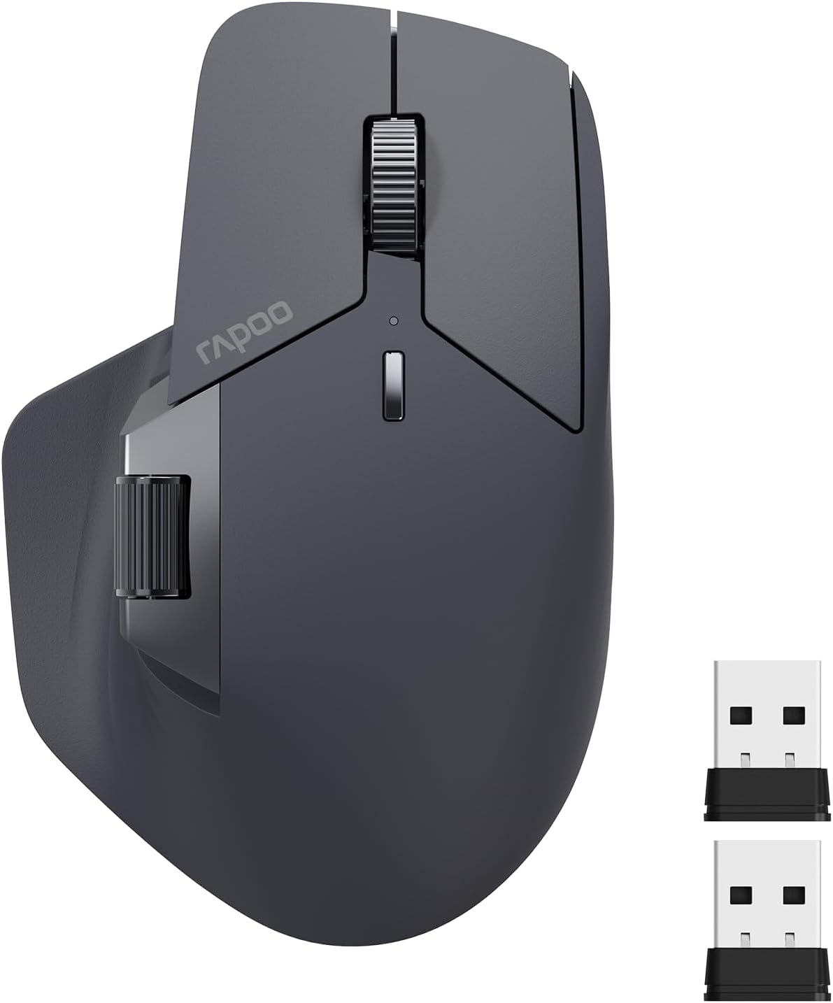 Rapoo - MT760 Multi-Device Wireless Mouse, Bluetooth 5.0 and 2.4G Multi-Mode Connection, up to 4 Devices, 11 Programmable Buttons, 4K DPI, 90 Days Battery Life, PC, Light Grey - Serious Techies