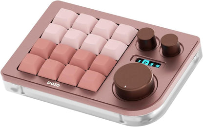 KEEBMONKEY - Megalodon Triple Knob Macro Pad Programmable Designer Mini Keyboard 16 Keys (Black) - Serious Techies