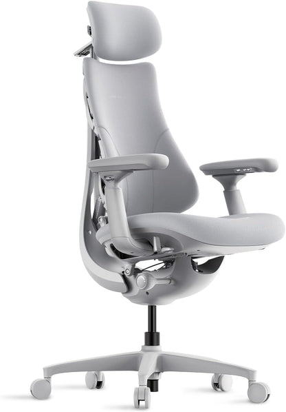 LiberNovo - Dynamic Ergonomic Office Chair - Comfy Adjustable Desk Chair with Adaptive Lumbar Support, 160° Recline & Built-In Spine Stretch for Back Comfort, Home Office Long Hours Use, Black+45Cm - Serious Techies