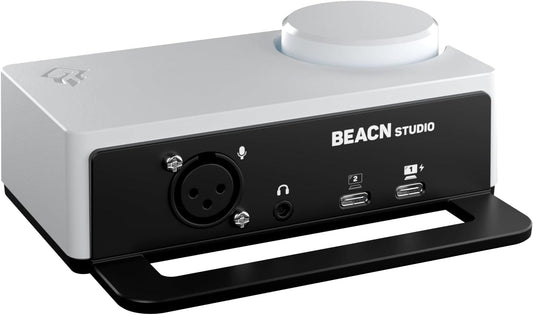 BEACN - Studio – USB XLR Audio Interface for Creators, Built in DSP Mic Chain, Ultra-Low-Noise Preamp, Mutli-Channel Dual PC and Console USB-C Connections, for Streaming, Gaming, and Podcasting (White) - Serious Techies