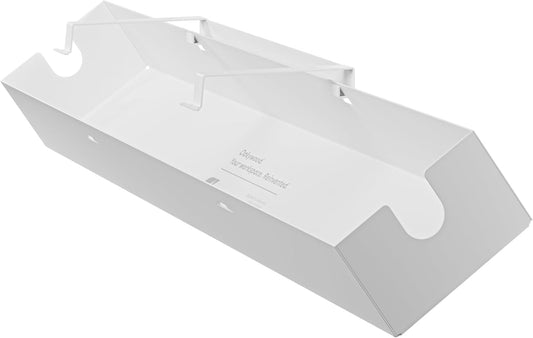 Oakywood - Underdesk Cable Management - Cable Duct Black for Desk, Table, Standing Desk - Hinged, Made of Metal - 15.5 X 100 X 10 Cm - White - Serious Techies