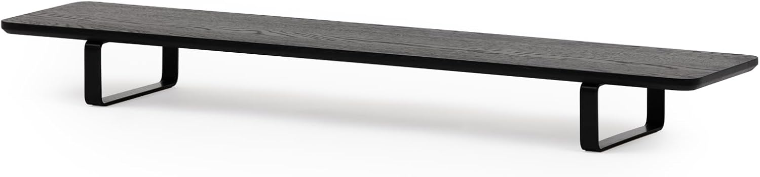 Oakywood - Dual Monitor Stand - Handmade in EU - Natural Wood Monitor Stand Riser - Laptop Accessories – 220 Lbs (100 Kg) Capacity - 41.3"X9" (105X23 Cm) – 100% Natural Walnut Wood - Serious Techies