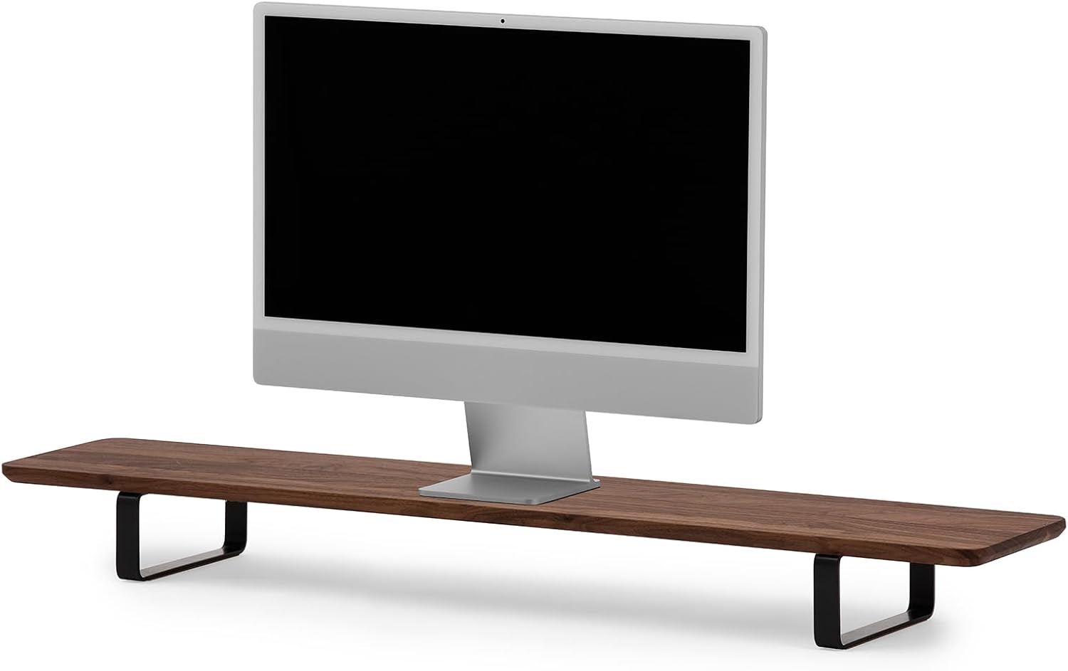 Oakywood - Dual Monitor Stand - Handmade in EU - Natural Wood Monitor Stand Riser - Laptop Accessories – 220 Lbs (100 Kg) Capacity - 41.3"X9" (105X23 Cm) – 100% Natural Walnut Wood - Serious Techies