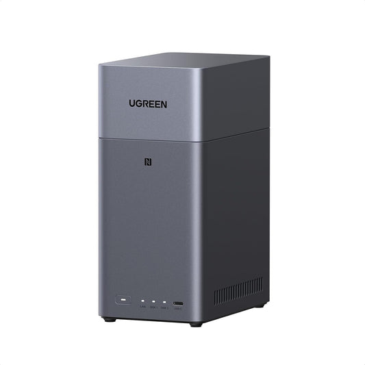 UGREEN - DH2300 2-Bay Desktop NAS, Support Capacity 60TB (Diskless), Remote Access, AI Photo Album, Beginner Friendly System, 4GB LPDDR4X Ram,1Gbe, 4K HDMI, Network Attached Storage(Diskless) - Serious Techies
