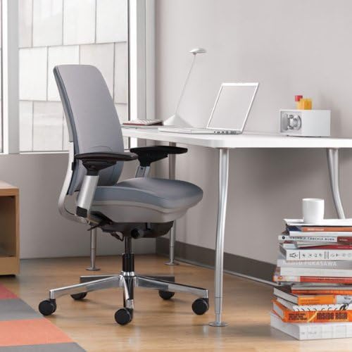 Steelcase - Amia Office Chair - Most Comfortable Sit - 4 Points of Adjustability - Ergonomic Desk Chair - Upper Back Support - Adjustable Lumbar Support - Blue Fabric - Serious Techies