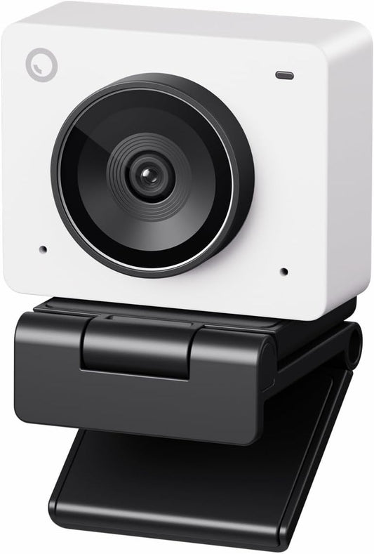 OBSBOT - Meet 2-4K Webcam for PC with 1/2" Sensor, AI Framing & Autofocus, Beauty Mode, Lightweight, Gesture Control, HDR, Dual Microphone, 60 FPS, Web Cam for Streaming, Meeting, Gaming. (Cloud White) - Serious Techies