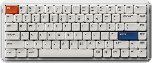 MelGeek - O2 Wireless Mechanical Quiet Keyboard for Work, 75% Compact Office Keyboard, Low Profile, with Hot-Swappable and Pre-Lubed Linear Switches,Bluetooth/2.4 Ghz/Usb-C for Mac Windows Linux - Serious Techies