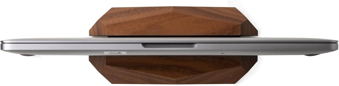 Oakywood - Vertical Laptop Stand Wood - Adjustable Wooden Dock for Desk, Compatible with All Macbook Pro, Macbook Air, Ipad, Handmade Walnut Oak Wood, Computer Stand, Laptop Holder - Serious Techies
