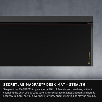Secretlab - Magnus Pro with Stealth MAGPAD Desk Mat | Ergonomic Electric Standing Desk with Magnetic Cable Management | Integrated Power Supply Column | Built-In Cable Management Tray - Serious Techies