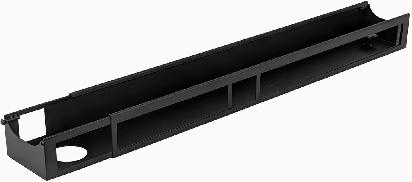 Desky - 6 Plugs Power Rail – Surge-Protected Desk Power Strip with USB Ports, Mountable under Desk Cable Organizer – Grey - Serious Techies