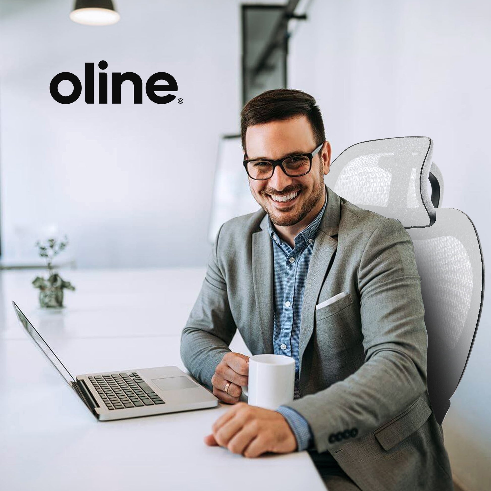 Oline - ErgoPro Ergonomic Office Chair - Rolling Desk Chair with 4D Adjustable Armrest, 3D Lumbar Support and Blade Wheels - Mesh Computer Chair, Gaming Chairs, Executive Swivel Chair (White) - Serious Techies