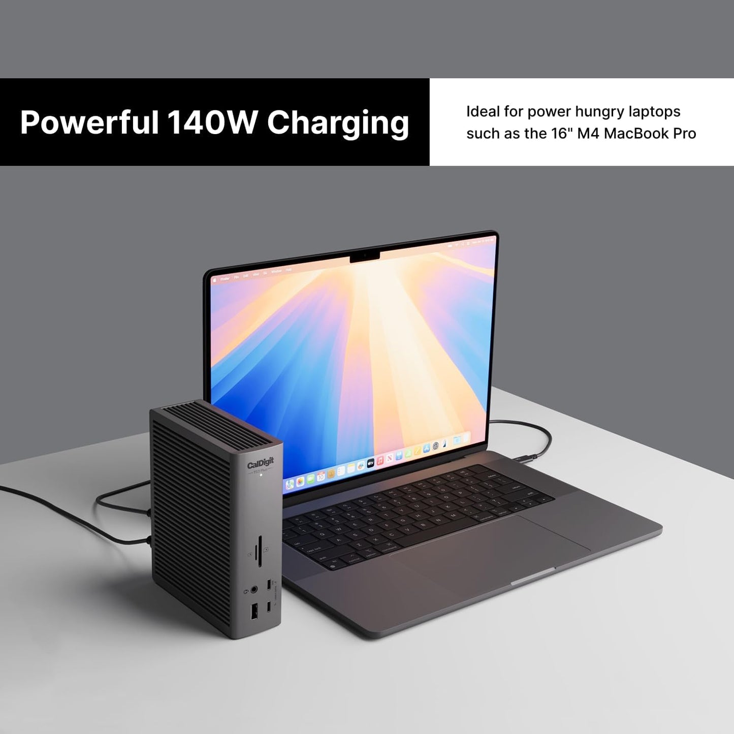 CalDigit - TS5 plus - 20 Port Thunderbolt 5 Dock, 140W Charging, 3X 80Gb/S Thunderbolt 5, 10X 10Gb/S USB Ports, Dual USB Controllers, 10Gbe, up to Dual 8K 60Hz Displays, 1.0M Braided Cable, 330W PSU - Serious Techies