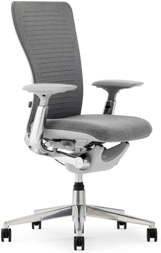 Haworth - Dual Posture Digital Knit Office Chair – Stylish Desk Chair with Ergonomic Adjustments and Forward Tilt Option – with Lumbar Support (Iron) - Serious Tecchies
