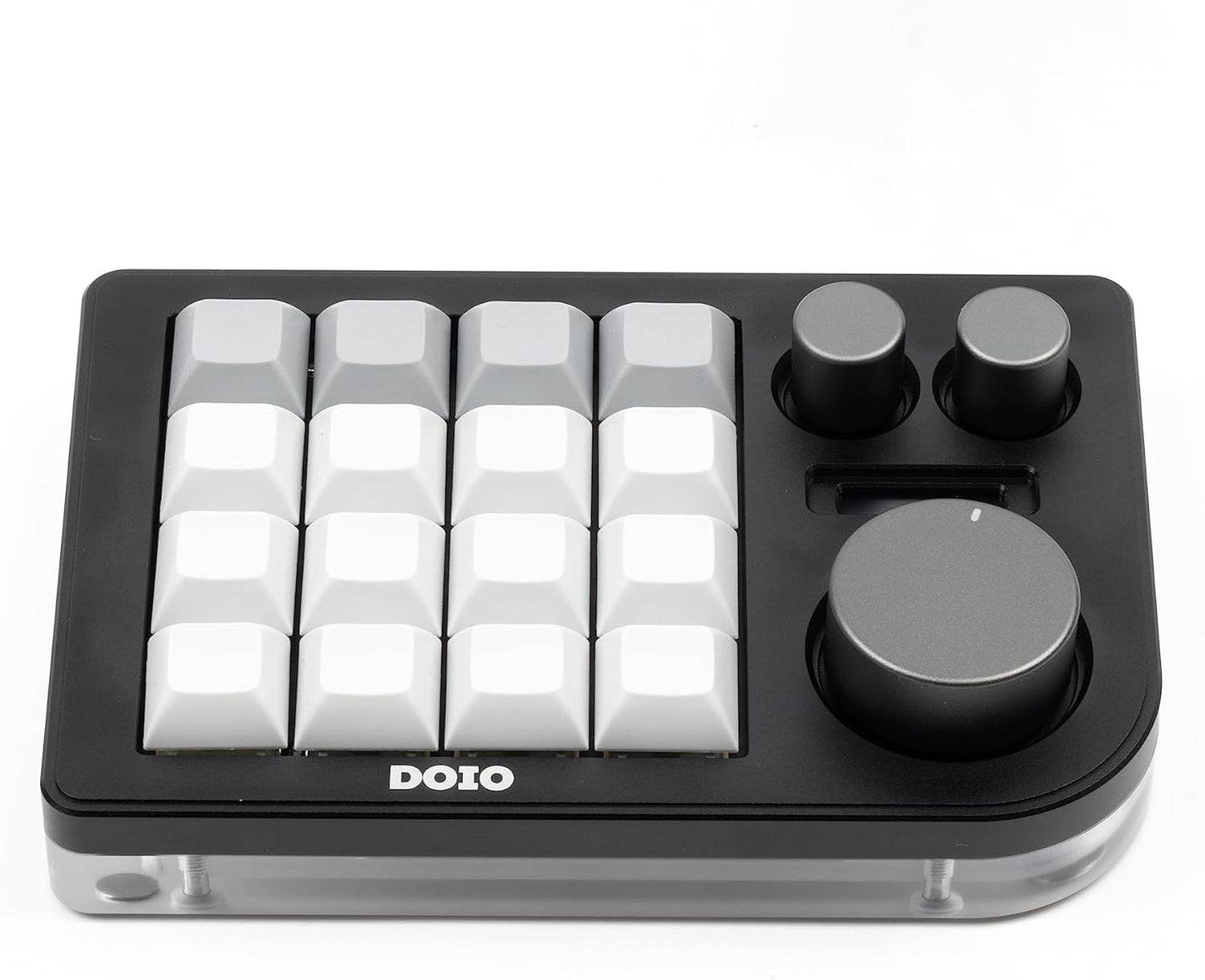 KEEBMONKEY - Megalodon Triple Knob Macro Pad Programmable Designer Mini Keyboard 16 Keys (Black) - Serious Techies