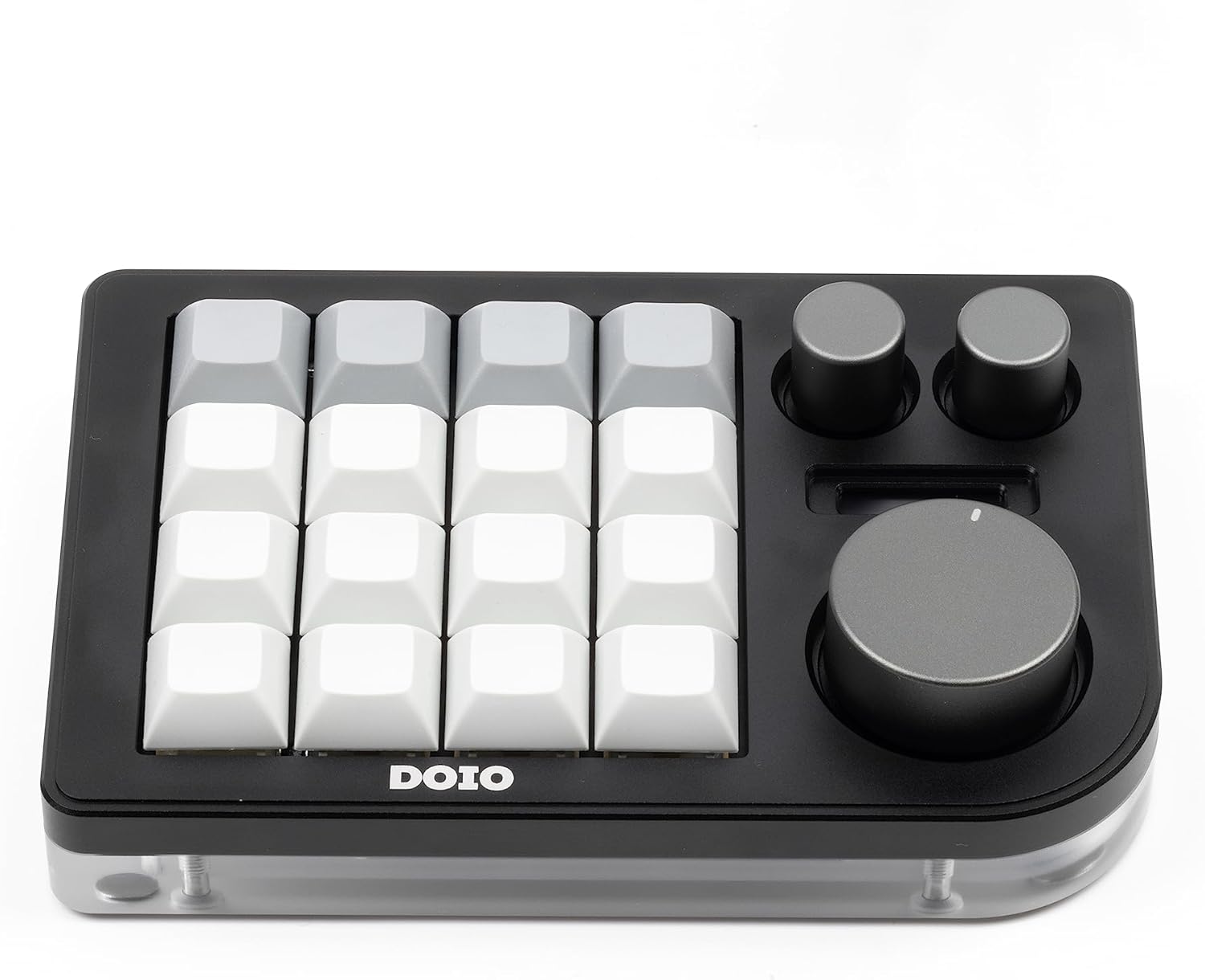 KEEBMONKEY - Megalodon Triple Knob Macro Pad Programmable Designer Mini Keyboard 16 Keys (Black) - Serious Techies