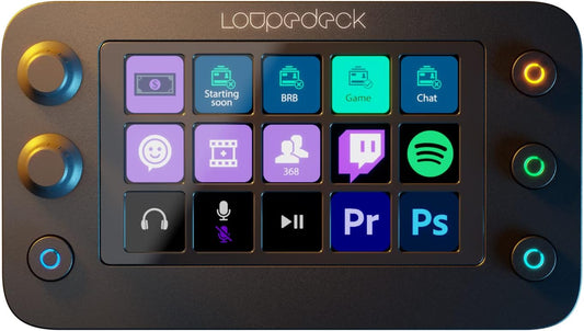 Loupedeck - Live S - the Streaming Console for Desktop Productivity, Full Stream Control and Content Creation with Customizable LED Touchscreen Buttons, Dials and RGB Buttons, Works with PC and Mac - Serious Techies