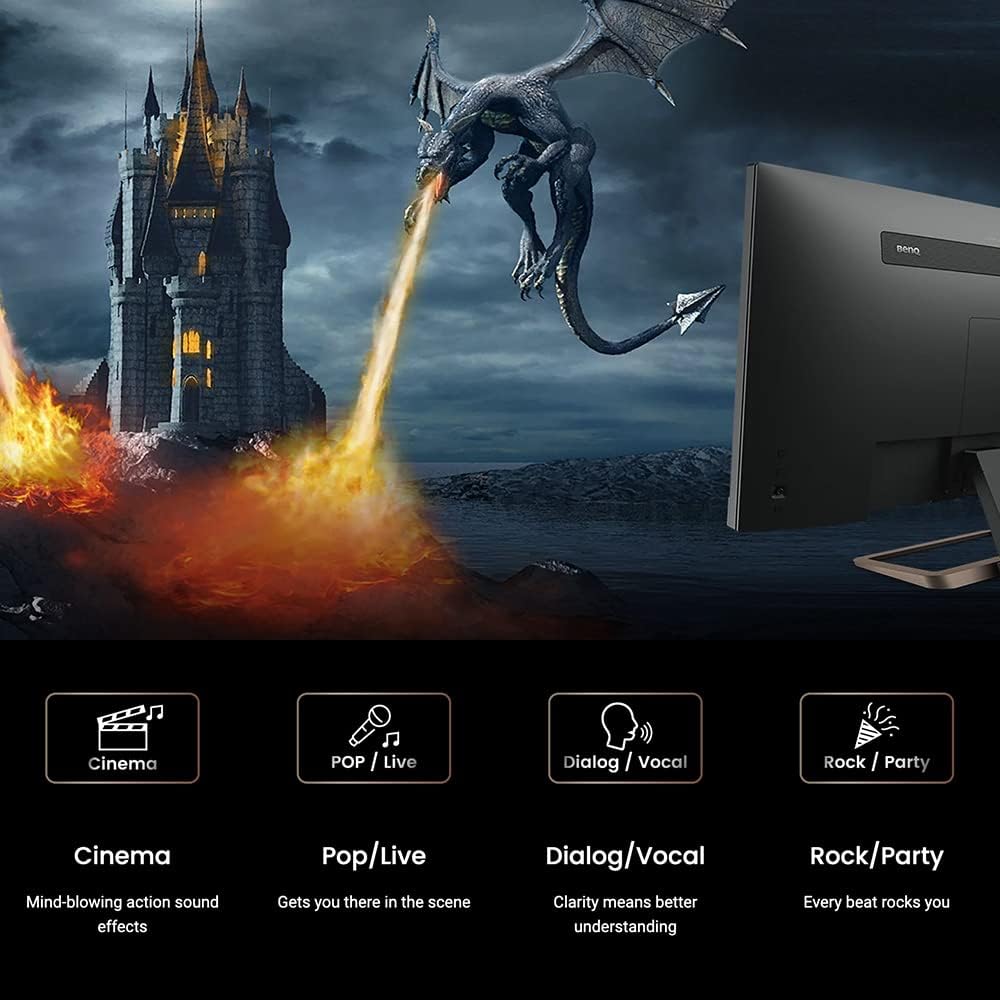 BenQ - EW3280U Premium Monitor 32" 4K UHD W/ Remote Control | IPS | Hdri | Eye-Care Tech | Adaptive Brightness | Tilt Screen | 2.1Ch W/ 5W Subwoofer | Displayport | HDMI | USB-C - Serious Techies