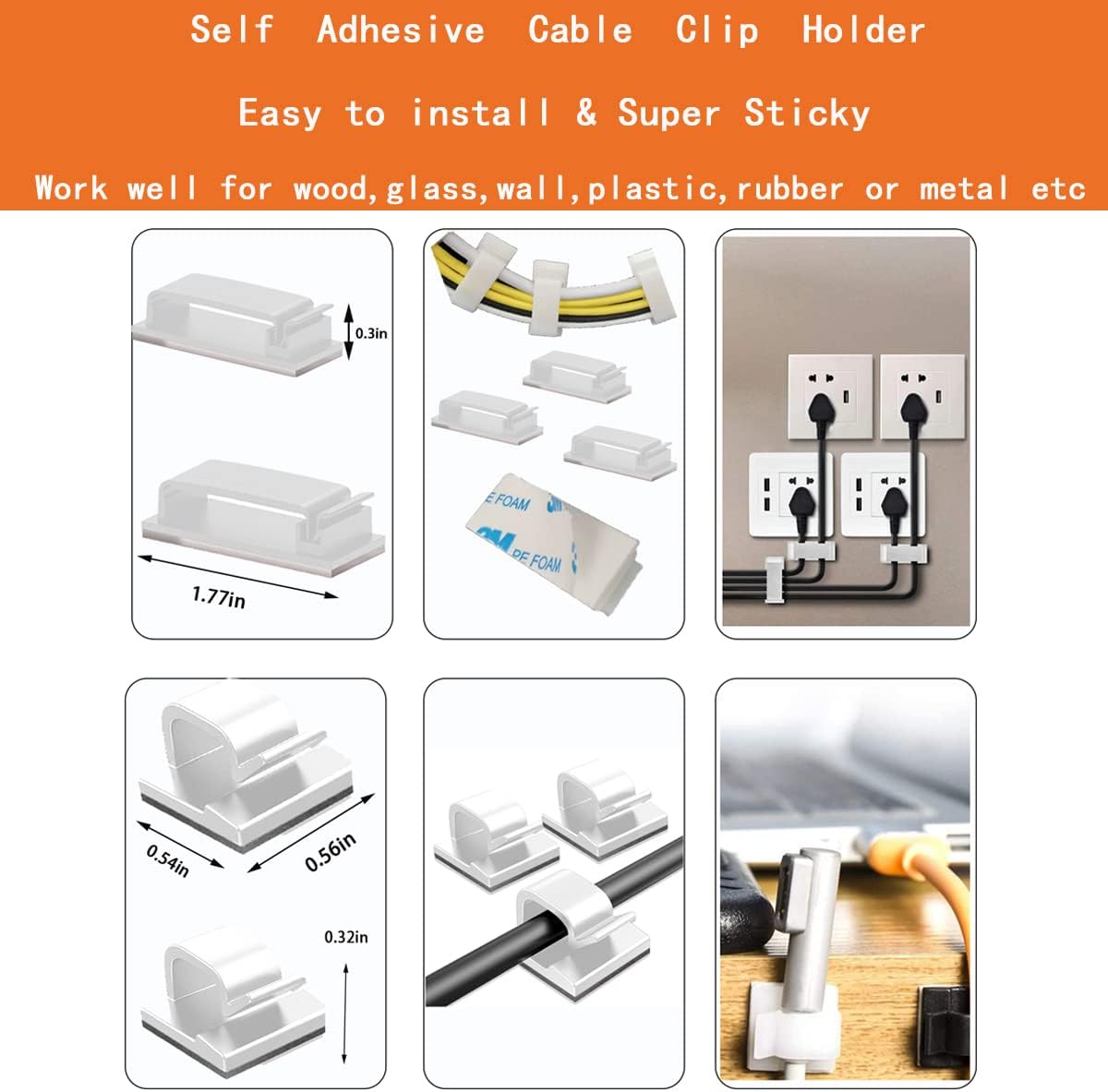 Limcfc - 319Pcs Cable Management Organizer Kit, Desk Cord Organizer, 98 Adhesive Cable Clips Holder, 17 Reusable Cable Strap, 4 Cable Sleeve Split, and 200 Nylon Cable Zip Ties (Black) - Serious Techies