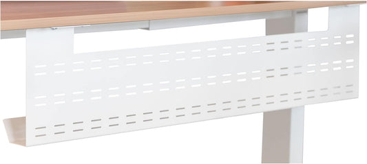 Stand Up Desk Store - Under Desk Cable Management Tray Horizontal Computer Cord Raceway and Modesty Panel (White, 39") - Serious Techies