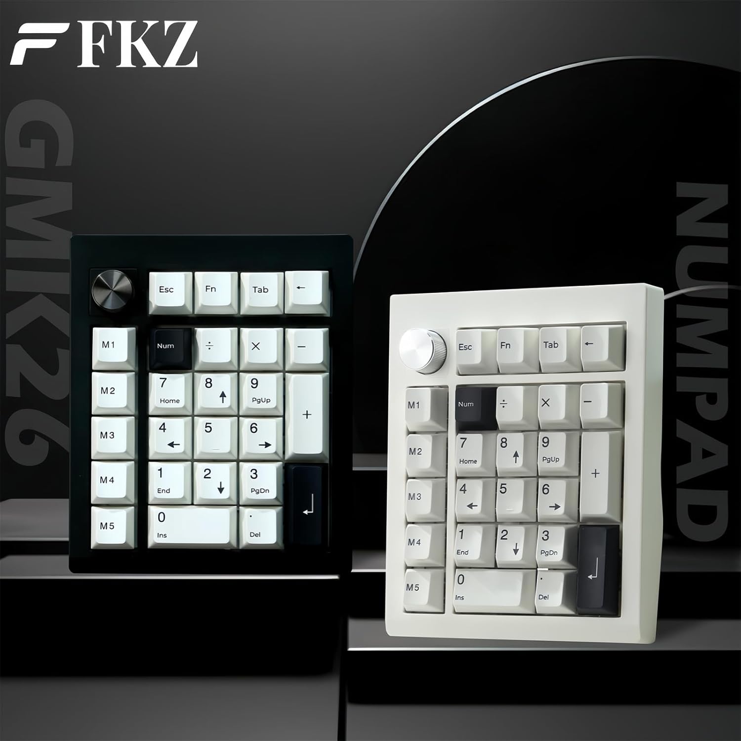 GMK26  - Mechanical Numpad,Gasket via Macro Numeric Keypad Hot Swap Wireless 2.4G/Bt5.0/Wired USB-C RGB Backlit 26 Keys Mini Protable Number Keyboard Programmable for Win/Mac/Gaming (Black) - Serious Techies
