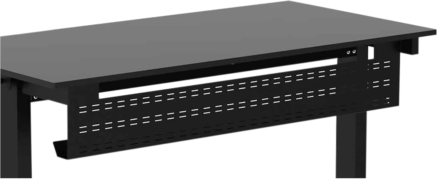Stand Up Desk Store - Under Desk Cable Management Tray Horizontal Computer Cord Raceway and Modesty Panel (White, 39") - Serious Techies