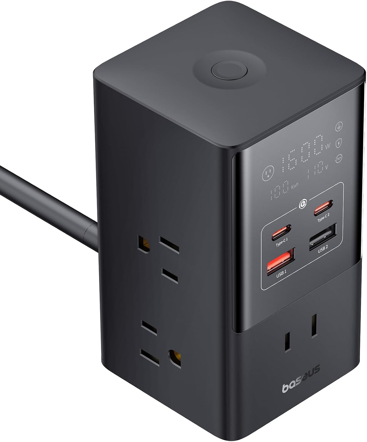 Baseus - 10-In-1 USB C Charging Station, 35W Powercombo Fast Charging Power Strip with 6AC+2U+2C USB, USB C Charging Station for Desktop Accessories, Macbook, Tablets in Office, Home and Dorm