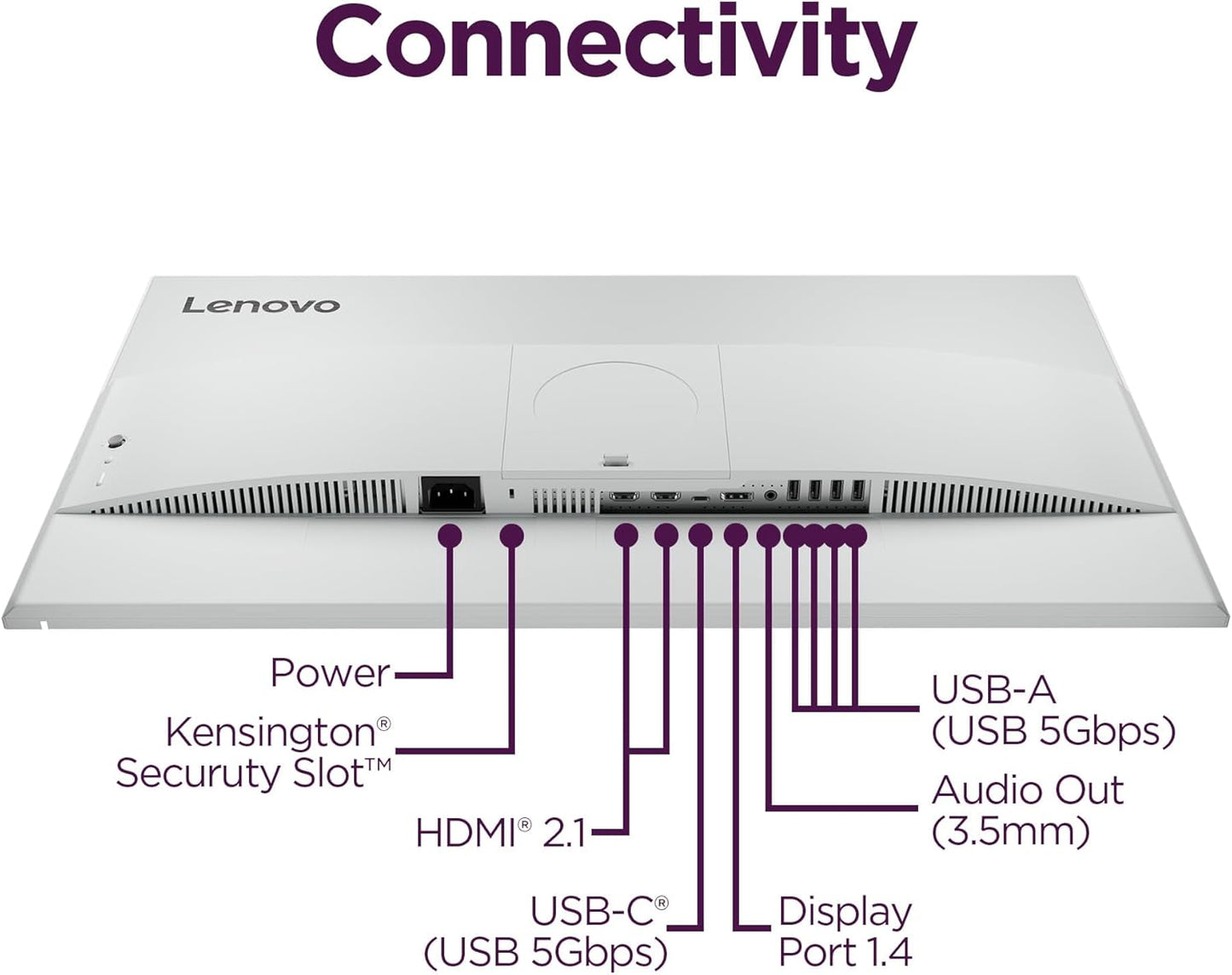 Lenovo - L27H-4A Monitor, 27" QHD IPS Panel Display, 100Hz, HDR10, USB-C- Waves Maxxaudio®, 1Ms MPRT, Cloud Grey Nearedgeless Design - Serious Techies