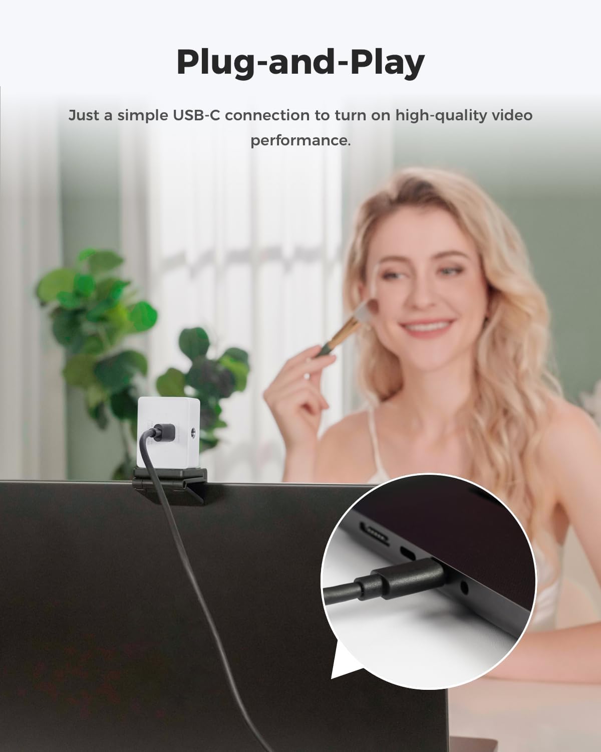 OBSBOT - Meet 2-4K Webcam for PC with 1/2" Sensor, AI Framing & Autofocus, Beauty Mode, Lightweight, Gesture Control, HDR, Dual Microphone, 60 FPS, Web Cam for Streaming, Meeting, Gaming. (Cloud White) - Serious Techies