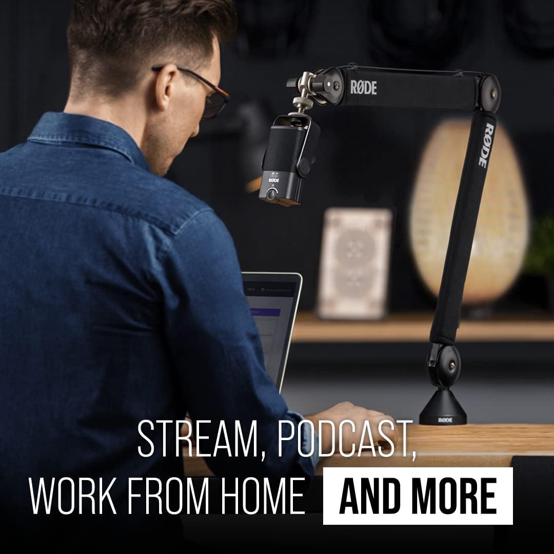 RØDE - PSA1+ Professional Studio Arm with Spring Damping and Cable Management, Black - Serious Techies