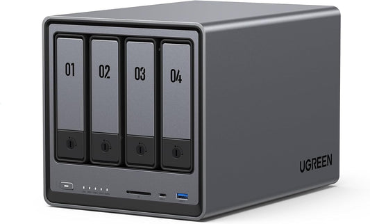 UGREEN - NASync DXP4800 4-Bay Desktop NAS, Intel N100 Quad-Core CPU, 8GB DDR5 RAM, 32G Emmc, 2X 2.5Gbe, 2X M.2 Nvme Slots, 4K HDMI, Network Attached Storage (Diskless) - Serious Techies