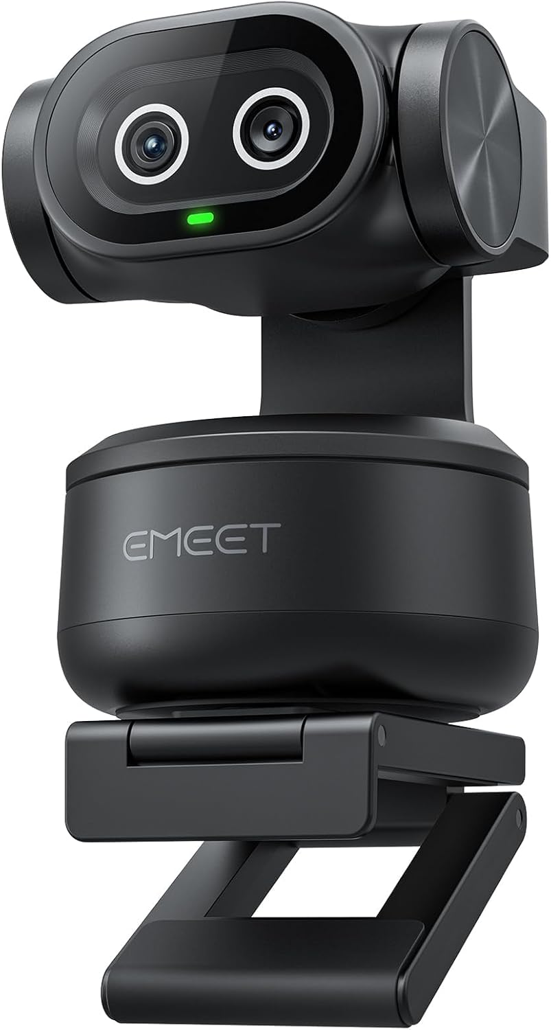 EMEET - PIXY Dual-Camera Ai-Powered PTZ Camera 4K, AI Tracking, PDAF&AI Autofocus 0.2S, 1/2.55'' Sony Sensor, 3 Mics, Presets, Gesture Control, 4K Webcam for Streaming and Obs/Twitch/Switch 2 Compatible - Serious Techies