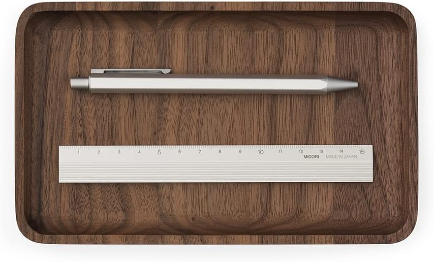 Oakywood - Handcrafted Wooden Catchall Tray - Wooden Desk Organiser - Made in the EU - Natural Wood Desktop Storage - Customizable in 3 Sizes - Natural Walnut - 24X20 Cm (9.4"X7.9") - Serious Techies