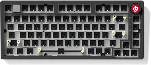 LEOBOG - Hi75C Upgraded Wired Mechanical Keyboard Kit – Aluminum Alloy Gasket Mount 75% Barebones DIY Base with Hot Swap, RGB Backlighting & Volume Knob – Enhanced Custom Gaming Keyboard Build - Serious Techies