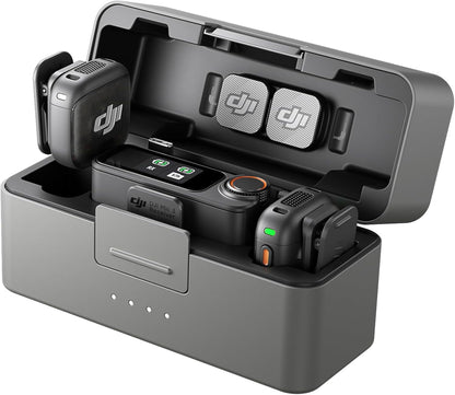 DJI - Mic 3 (2 TX + 1 RX + Charging Case), Wireless Microphone for Iphone/Camera/Android, Ultralight, Adaptive Gain Control for Balanced Volume, Dual Band Anti-Interference, 28Hrs Use, Vlog - Serious Techies