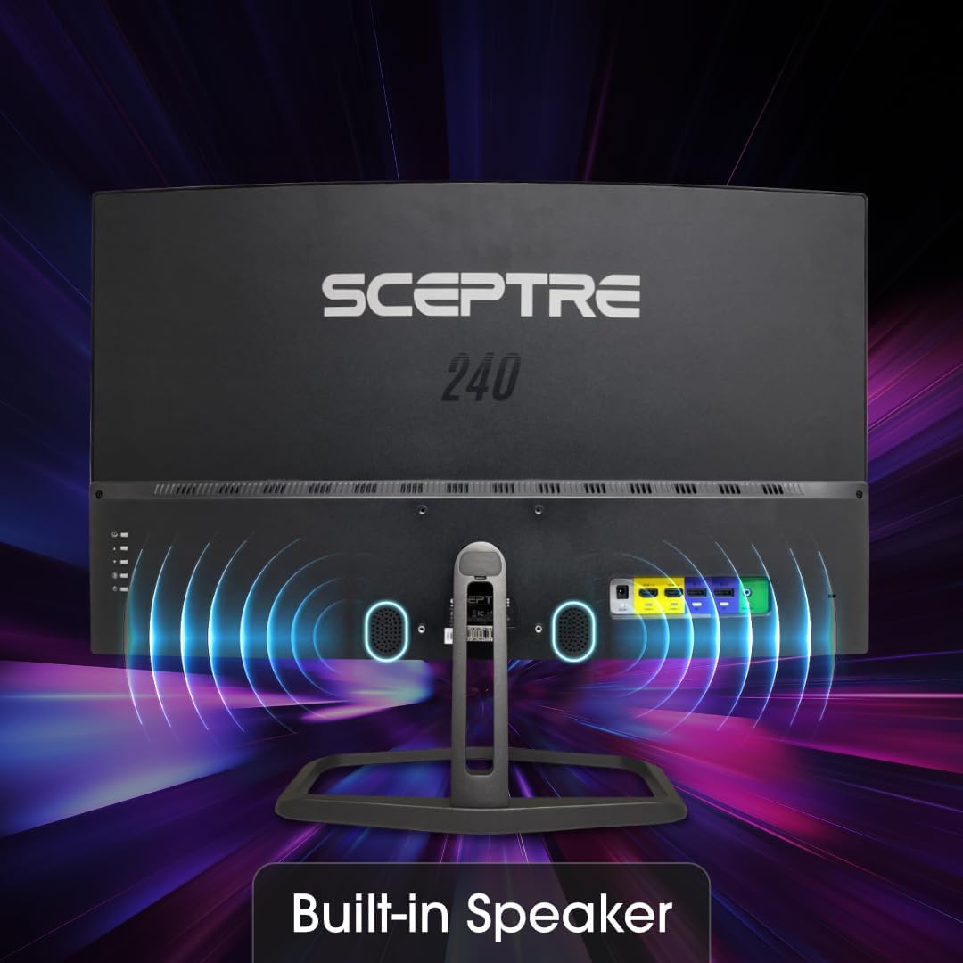Sceptre - Curved 32 Inch Gaming Monitor up to 240+Hz 1Ms 99% Srgb AMD Freesync Premium Build-In Speakers, HDMI Displayport Machine Black (C325B-FWD240 Series) - Serious Techies