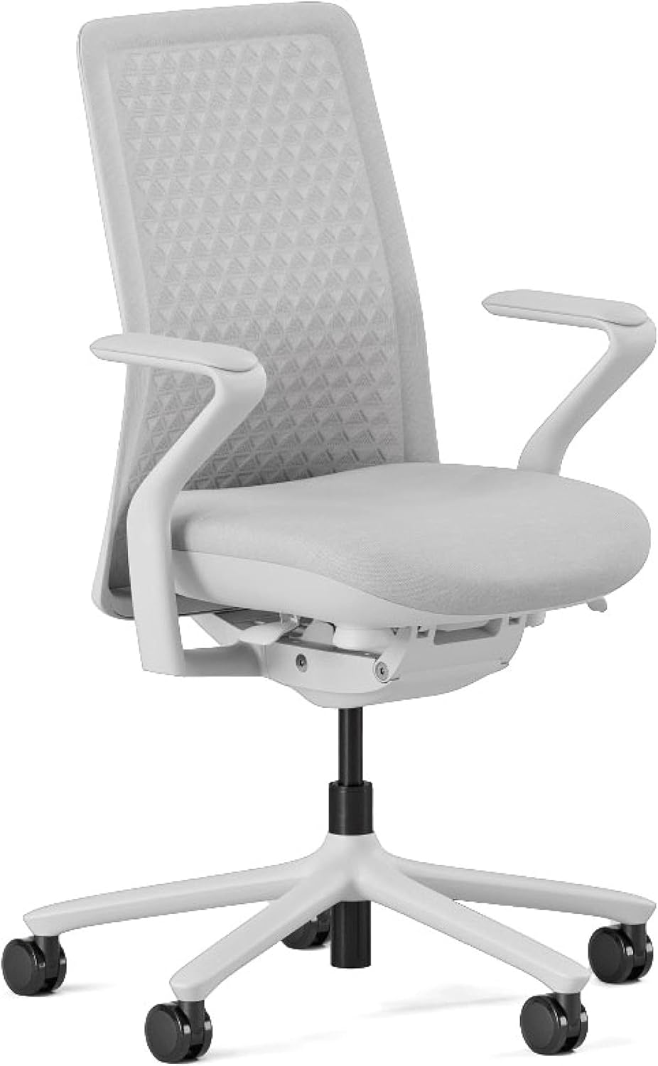 Branch - Verve Chair - High Performance Executive Office Chair with Contoured Seat Back and Adjustable Lumbar Rest - High Density Foam Cushion with Aluminum Base - up to 275 Lbs - Mist - Serious Techies
