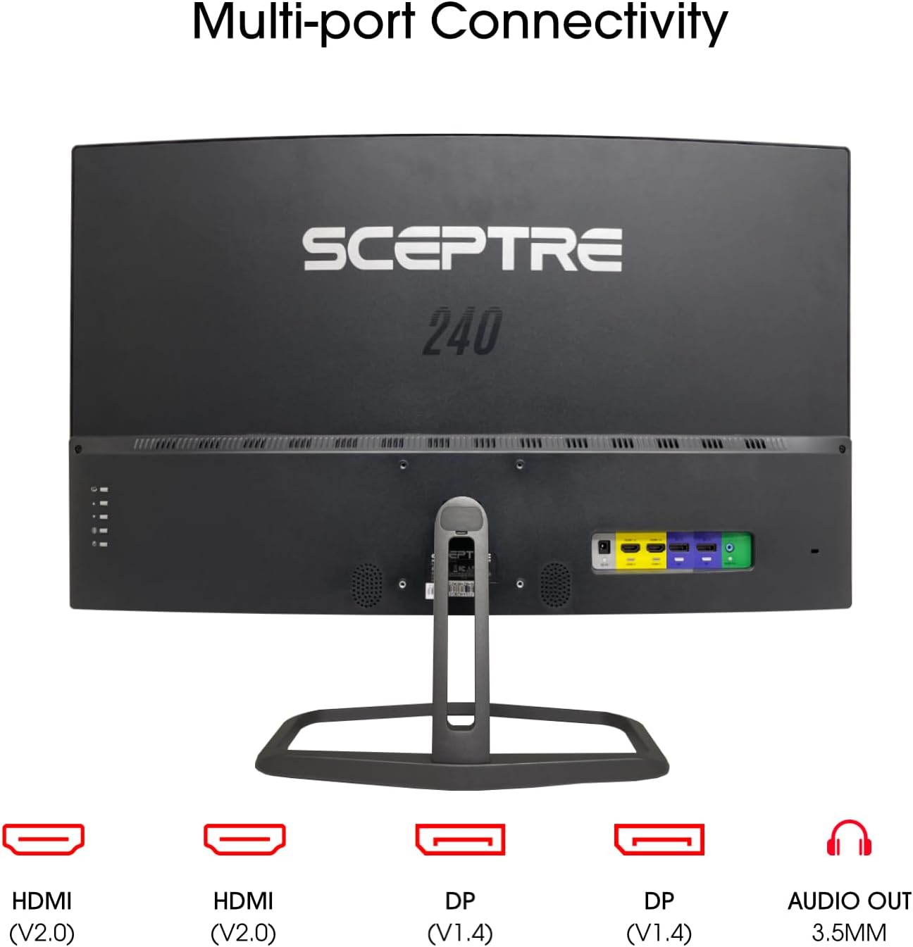 Sceptre - Curved 32 Inch Gaming Monitor up to 240+Hz 1Ms 99% Srgb AMD Freesync Premium Build-In Speakers, HDMI Displayport Machine Black (C325B-FWD240 Series) - Serious Techies