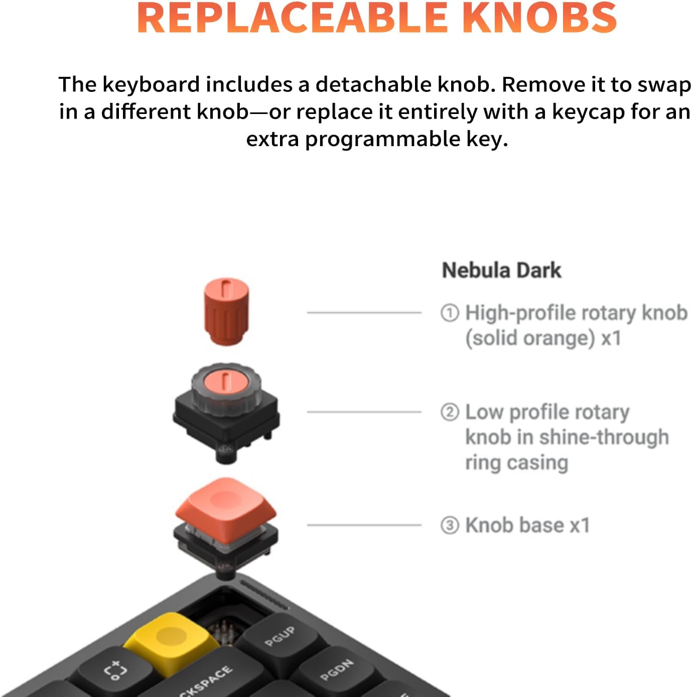 Nuphy - Air75 V3 Hot Swappable Wireless Mechanical Keyboard, 84 Keys 75% Custom Low Profile Keyboard with Knob, RGB Backlit, Gasket Mounted, Support Bluetooth/2.4Ghz/Usb-C,Blakc-Brown Nano - Serious Techies