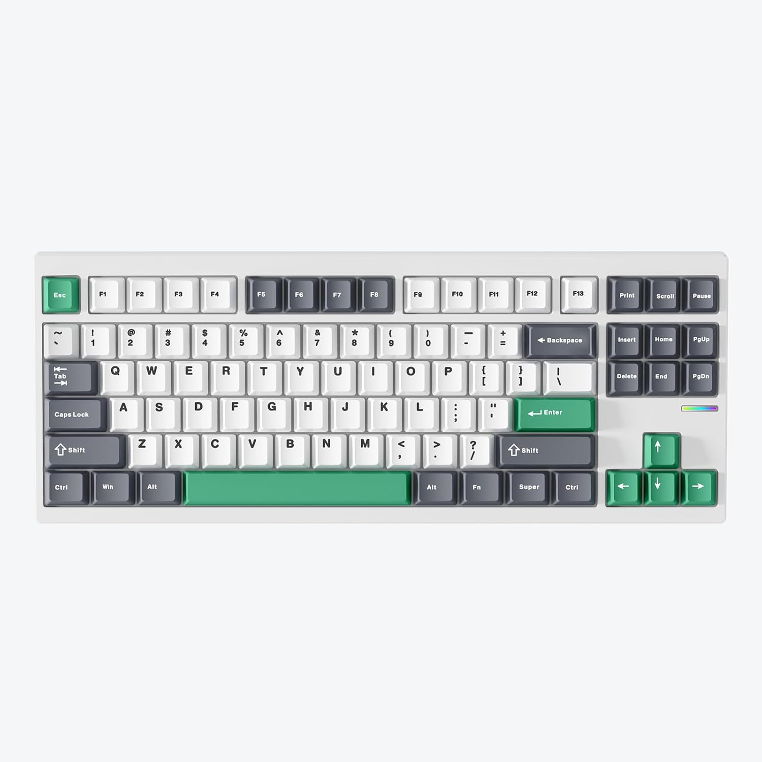MCHOSE - GX87 Ultra Wireless Mechanical Keyboard TKL 80% Gaming Keyboard Creamy QMK/VIA CNC Aluminum Usb-C/Bt5.0/2.4Ghz 8000Mah Battery Custom Hot Swappable RGB Backlit for Windows/Mac/Pc White - Serious Techies