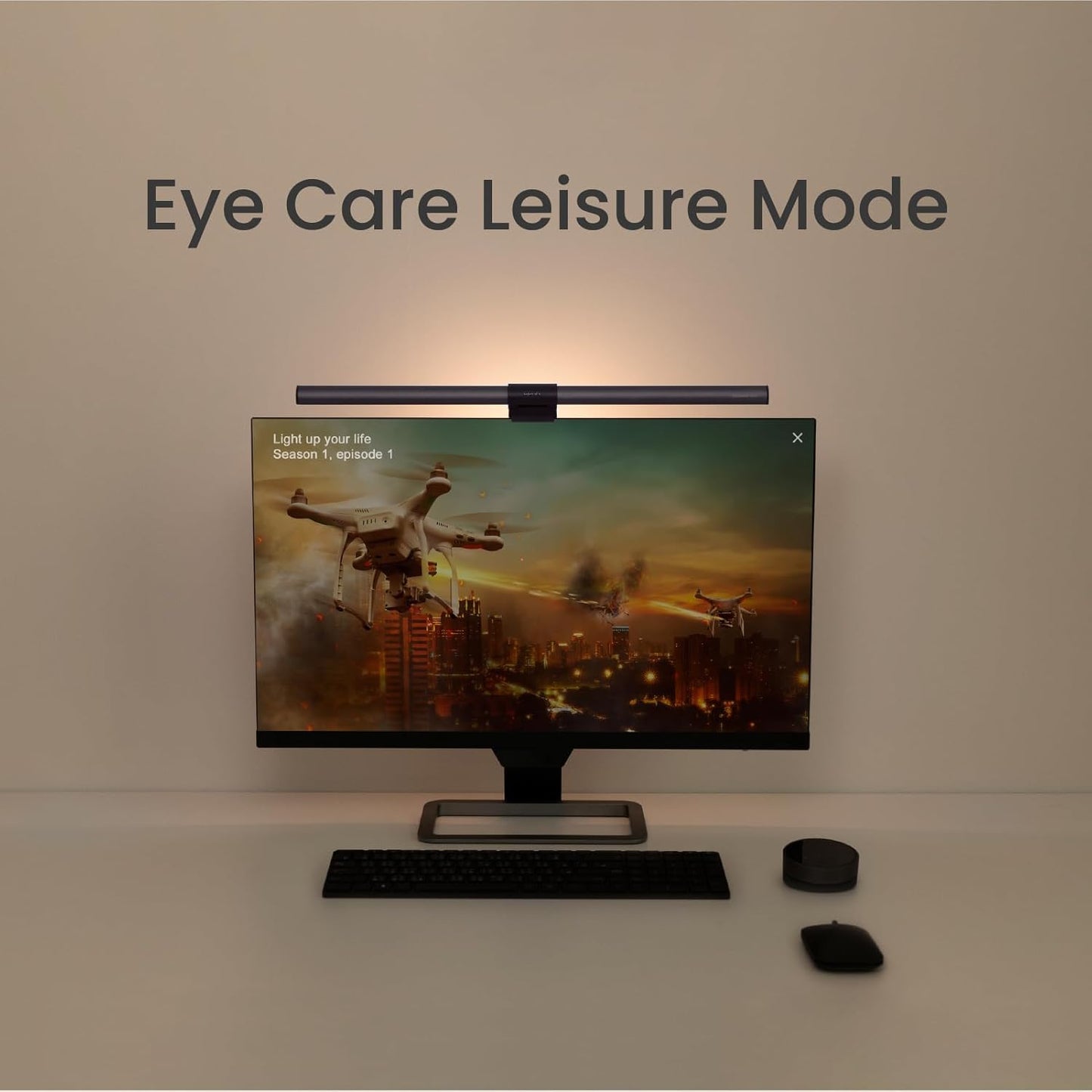 Screenbar Halo LED Monitor Light Bar - Wireless Controller, Backlight, Adjustable Brightness/Color Temperature, Eye-Care Light Bar, No Screen Glare, Space-Saving, USB Powered Lamp