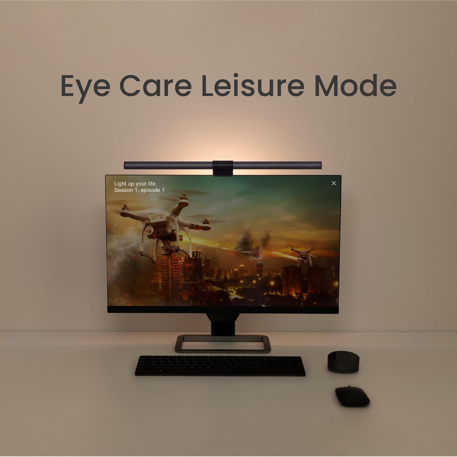 Screenbar Halo LED Monitor Light Bar - Wireless Controller, Backlight, Adjustable Brightness/Color Temperature, Eye-Care Light Bar, No Screen Glare, Space-Saving, USB Powered Lamp