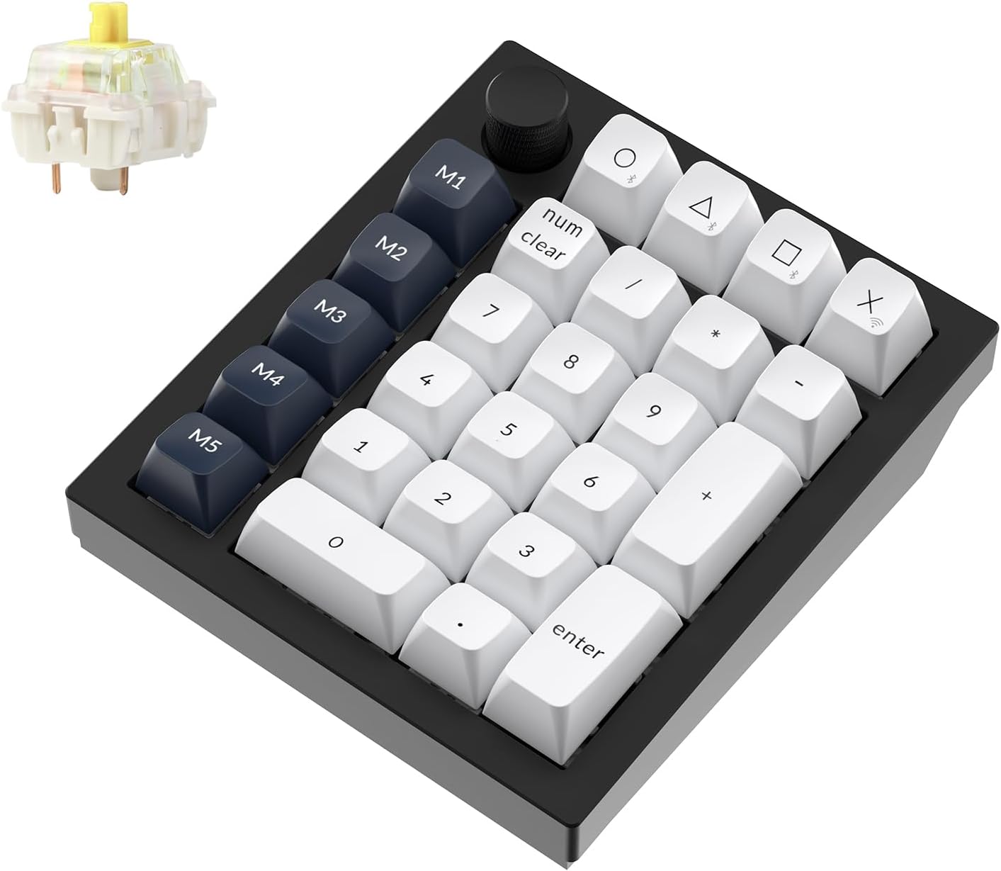 Keychron - Q0 Max Wireless Custom Mechanical Numpad, 2.4 Ghz/Bluetooth 5.1/Wired QMK Number Pad, RGB Hot-Swappable with Gateron Banana Switch for Laptop Mac Windows Linux - Black - Serious Techies
