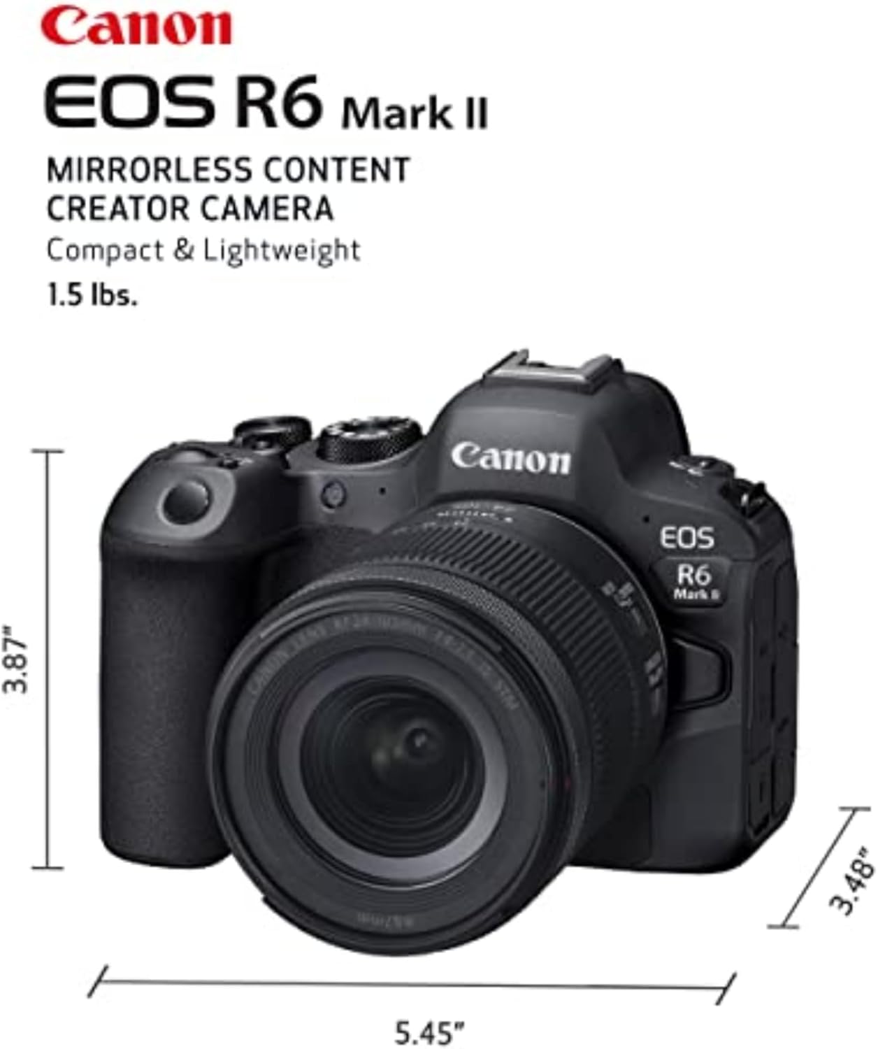 Canon - EOS R6 Mark II Mirrorless Camera Rf24-105Mm F4-7.1 Is STM Lens Kit, Full-Frame Hybrid Camera, 24.2 Megapixel CMOS Sensor, Photo and Video Capabilities, Black - Serious Techies